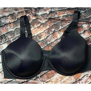 NWOT 40DD Black Satin Bra Lined Underwire Smooth for Tee Shirts Satin NEW
